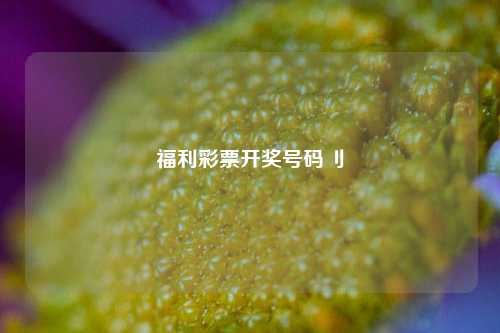 福利彩票开奖号码刂