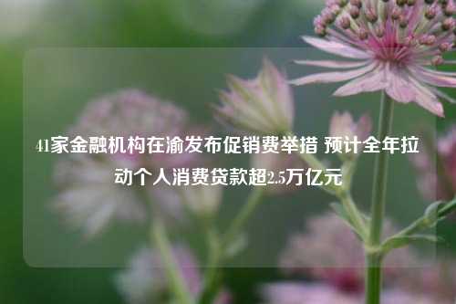 41家金融机构在渝发布促销费举措 预计全年拉动个人消费贷款超2.5万亿元