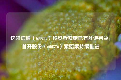 亿阳信通（600289）投资者索赔已有胜诉判决，首开股份（600376）索赔案持续推进