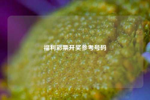 福利彩票开奖参考号码