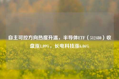 自主可控方向热度升温，半导体ETF（512480）收盘涨1.09%，长电科技涨6.06%