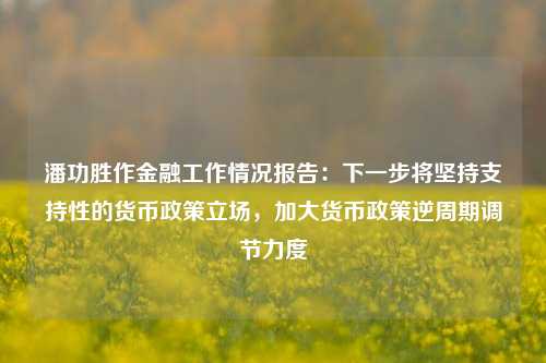 潘功胜作金融工作情况报告：下一步将坚持支持性的货币政策立场，加大货币政策逆周期调节力度