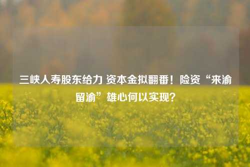 三峡人寿股东给力 资本金拟翻番！险资“来渝留渝”雄心何以实现？