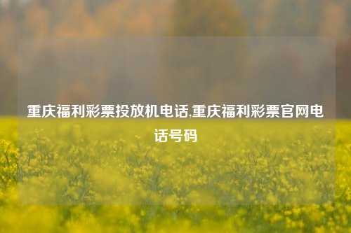 重庆福利彩票投放机电话,重庆福利彩票官网电话号码