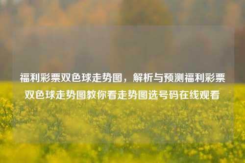 福利彩票双色球走势图，解析与预测福利彩票双色球走势图教你看走势图选号码在线观看