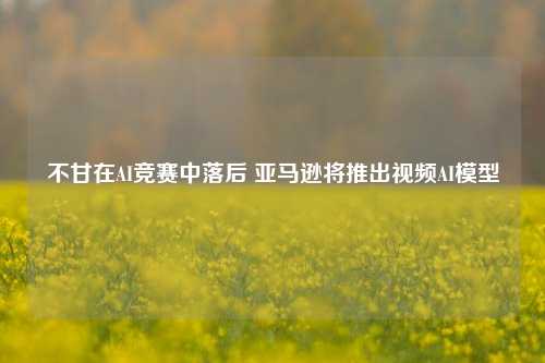 不甘在AI竞赛中落后 亚马逊将推出视频AI模型