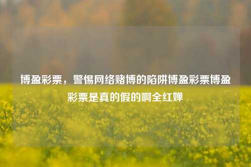 博盈彩票，警惕网络赌博的陷阱博盈彩票博盈彩票是真的假的啊全红婵