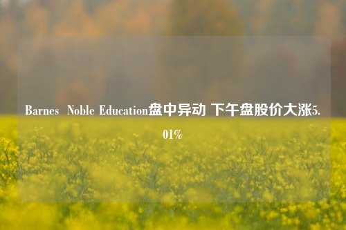 Barnes  Noble Education盘中异动 下午盘股价大涨5.01%