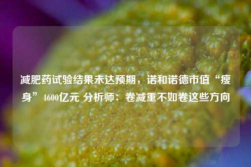 减肥药试验结果未达预期，诺和诺德市值“瘦身”4600亿元 分析师：卷减重不如卷这些方向